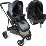 Carrinho de Bebê Galzerano Bebê Conforto Napoli Cinza - Assento Reversível, Moisés