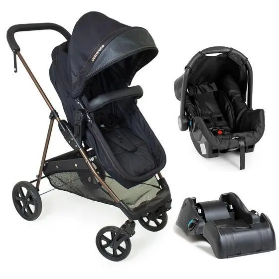 Carrinho de Bebê Galzerano Bebê Conforto Napoli Cinza – Assento Reversível, Moisés Carrinho de Bebê Galzerano Bebê Conforto Napoli Cinza - Assento Reversível, Moisés