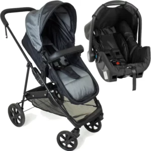 Carrinho de Bebê Galzerano Bebê Conforto Napoli Cinza - Assento Reversível, Moisés