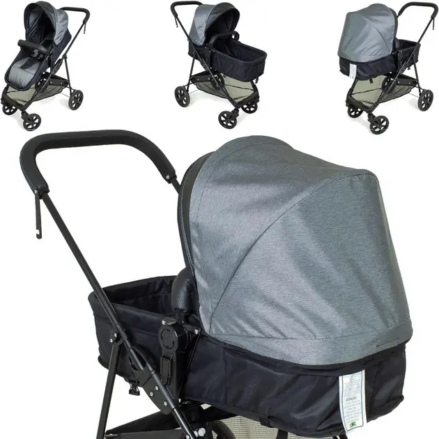 Carrinho de Bebê Galzerano Bebê Conforto Napoli Cinza – Assento Reversível, Moisés Carrinho de Bebê Galzerano Bebê Conforto Napoli Cinza - Assento Reversível, Moisés