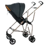 Carrinho de Bebê Galzerano Capri Preto e Caramelo - Ideal para Crianças de 6 Meses a 15kg