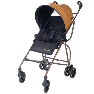 Carrinho de Bebê Galzerano Capri Preto e Caramelo - Ideal para Crianças de 6 Meses a 15kg