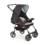 Carrinho de Bebê Galzerano Milano Reversível II Cinza e Preto - Até 15KG