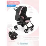 Carrinho de Bebê Galzerano Romano Rosa