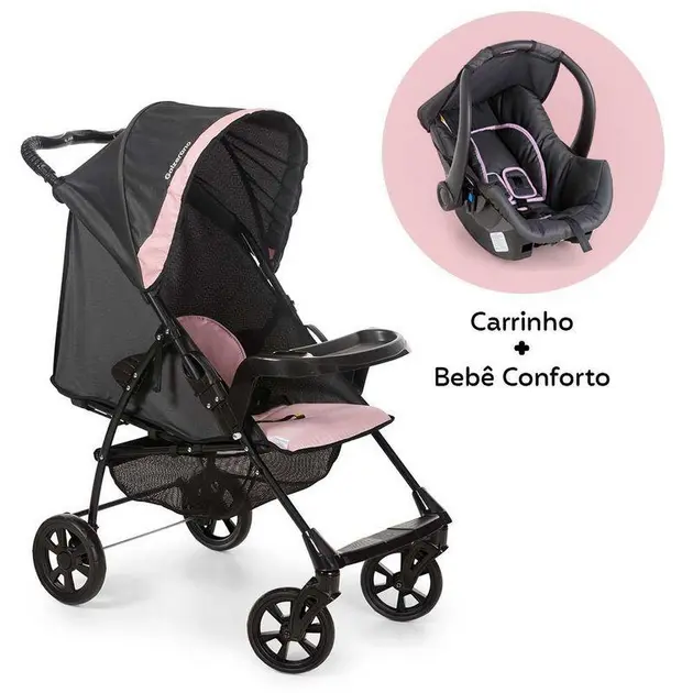 Carrinho de Bebê Galzerano Romano Rosa