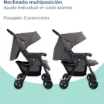 Carrinho de Bebê Gêmeos Aire Twin Joie Cinza Dark Pewter