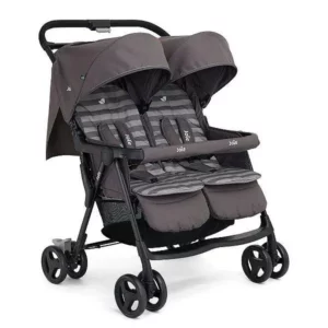 Carrinho de Bebê Gêmeos Aire Twin Joie Cinza Dark Pewter