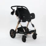 Carrinho de Bebê Golden Club Baby Preto - Com Bebê Conforto