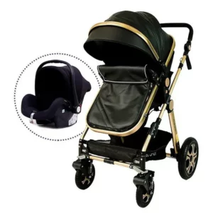 Carrinho de Bebê Golden Club Baby Preto - Com Bebê Conforto