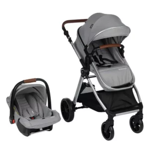Carrinho de Bebê Infanti Bebê Conforto Romanzo Duo Cinza