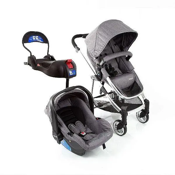 Carrinho de Bebê Infanti Epic Lite 3 em 1 – Cinza Steel Carrinho de Bebê Infanti Epic Lite 3 em 1 - Cinza Steel