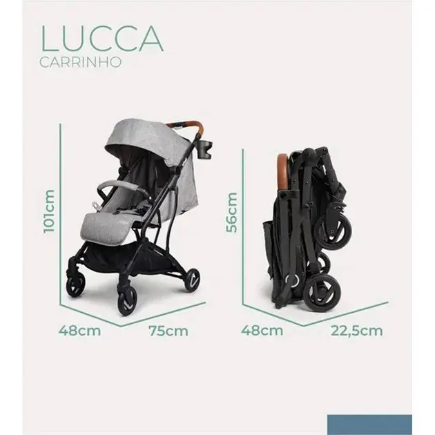 Carrinho de Bebê Infanti Lucca – Preto – Compacto e reclinável para conforto do bebê Carrinho de Bebê Infanti Lucca - Preto - Compacto e reclinável para conforto do bebê