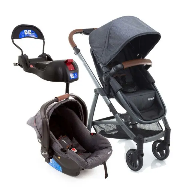 Carrinho de Bebê Infanti Travel System Epic Lite Cinza Vintage Carrinho de Bebê Infanti Travel System Epic Lite Cinza Vintage