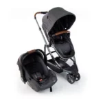 Carrinho de Bebê Infanti Travel System Trio Sky Preto - Com Bebê Conforto e Moisés