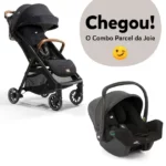 Carrinho de Bebê Joie Parcel Eclipse Preto - Compacto e Versátil - Até 22kg
