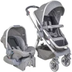 Carrinho de Bebê Kiddo Moon Com Bebê Conforto - Melange Grafite - 3 em 1