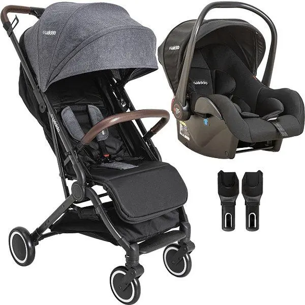 Carrinho de Bebê Kiddo Moon Com Bebê Conforto – Melange Grafite – 3 em 1 Carrinho de Bebê Kiddo Moon Com Bebê Conforto - Melange Grafite - 3 em 1