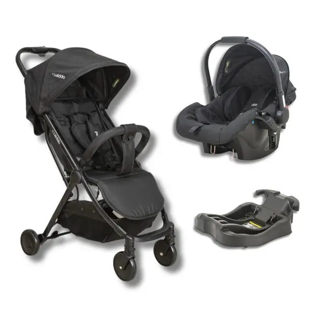 Carrinho de Bebê Kiddo Road Pretos para Gêmeos Compacto com Bebê Conforto Carrinho de Bebê Kiddo Road Pretos para Gêmeos Compacto com Bebê Conforto