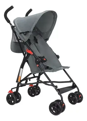Carrinho de Bebê Maxi Baby Nivi Cinza - Estilo Guarda Chuva, Até 15kg