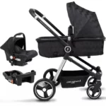 Carrinho de Bebê Maxi Baby Startravel Preto com Mosquiteiro e 3 Suspensões