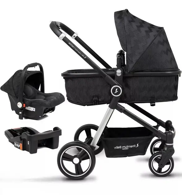 Carrinho de Bebê Maxi Baby Startravel Preto com Mosquiteiro e 3 Suspensões Carrinho de Bebê Maxi Baby Startravel Preto com Mosquiteiro e 3 Suspensões