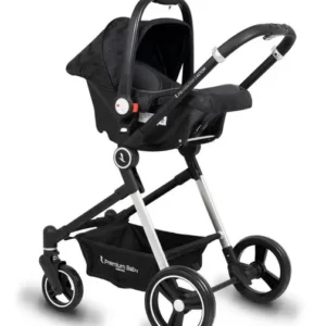Carrinho de Bebê Maxi Baby Startravel Preto com Mosquiteiro e 3 Suspensões