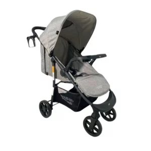 Carrinho de Bebê Maxi Baby Startravel Vira Berço Cinza - Aprovado pelo INMETRO