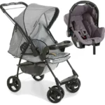 Carrinho de Bebê Maxi Baby Yougo Cinza - Estrutura Leve e Reversível