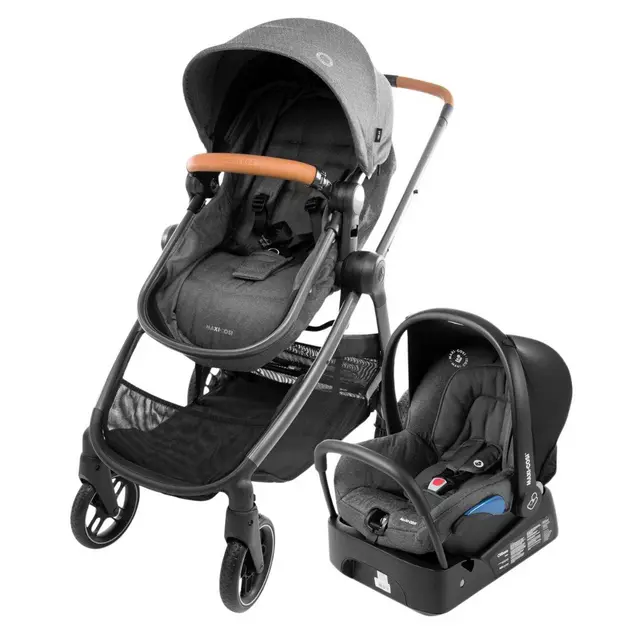 Carrinho de Bebê Maxi Cosi Bebê Conforto Anna 3 Trio Essential Preto Carrinho de Bebê Maxi Cosi Bebê Conforto Anna 3 Trio Essential Preto