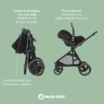 Carrinho de Bebê Maxi Cosi Bebê Conforto Anna 3 Trio Essential Preto