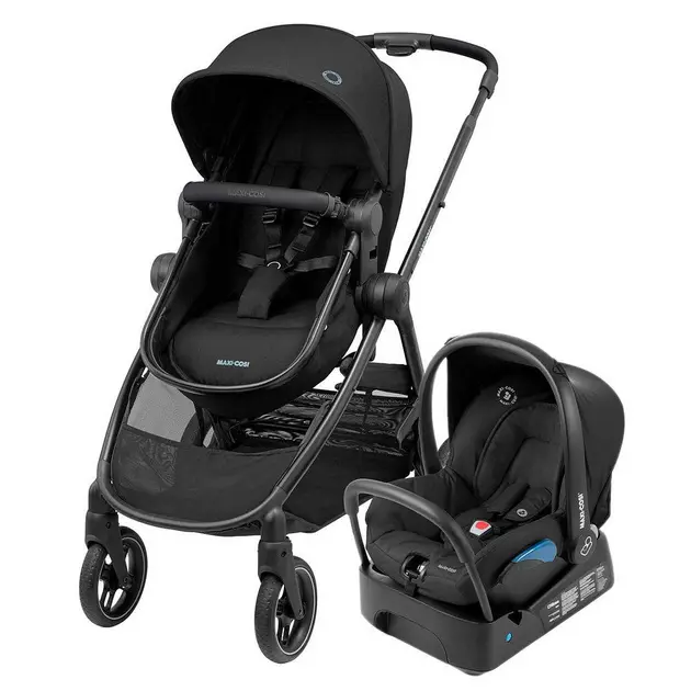 Carrinho de Bebê Maxi Cosi Bebê Conforto Anna 3 Trio Essential Preto Carrinho de Bebê Maxi Cosi Bebê Conforto Anna 3 Trio Essential Preto