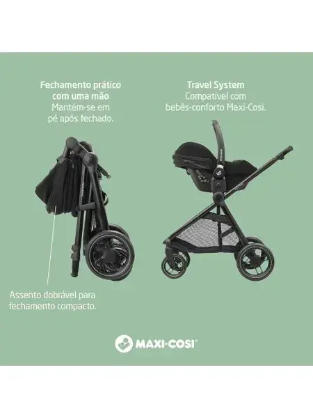 Carrinho de Bebê Maxi-Cosi Travel System Anna³ Trio Essential Grafite Carrinho de Bebê Maxi-Cosi Travel System Anna³ Trio Essential Grafite