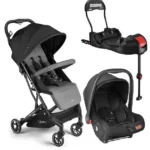 Carrinho de Bebê Multikids Compacto Oppa Cinza com Bebê Conforto