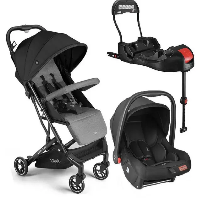 Carrinho de Bebê Multikids Compacto Oppa Cinza com Bebê Conforto Carrinho de Bebê Multikids Compacto Oppa Cinza com Bebê Conforto