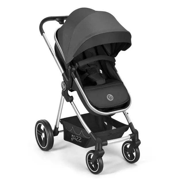 Carrinho de Bebê Multikids Jazz 2 em 1 Preto e Cinza Bb468