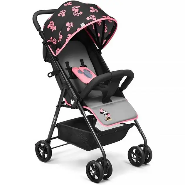 Carrinho de Bebê Multikids Minnie Twist Preto – BB405, até 15kg, Recline, Travel System Carrinho de Bebê Multikids Minnie Twist Preto - BB405, até 15kg, Recline, Travel System