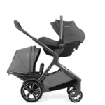 Carrinho de Bebê Nuna Demi Grow + Moisés Cinza Threaded - Conforto e Versatilidade