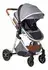 Carrinho de Bebê Passear Baby Conforto Trio Ares Cinza - 3 em 1 Com Bebê Conforto