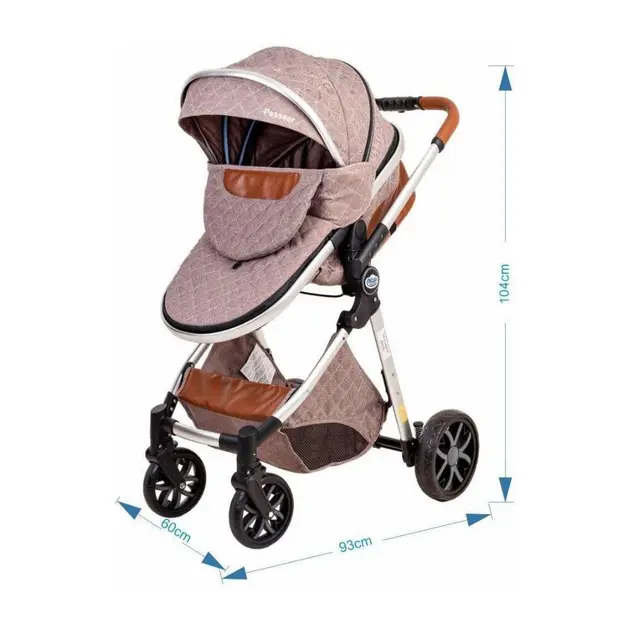 Carrinho de Bebê Passear Baby Conforto Trio Ares Marrom 3 em 1