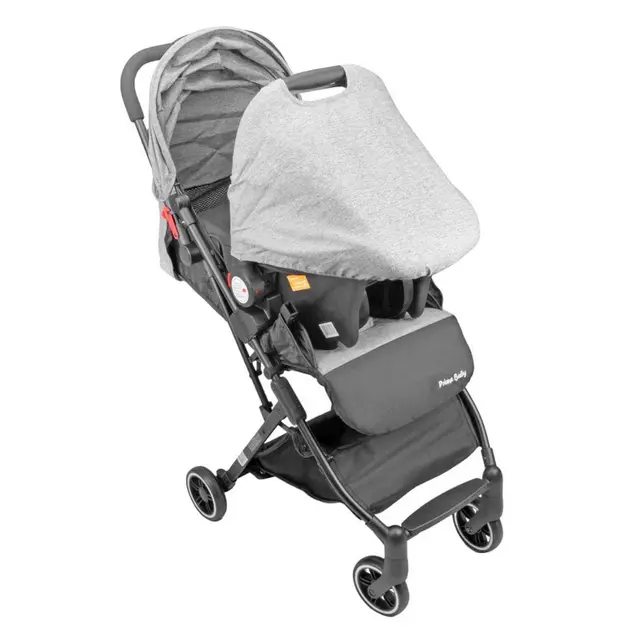 Carrinho de Bebê Prime Baby Premium Bag Cinza até 15kg - Compacto para Viagens