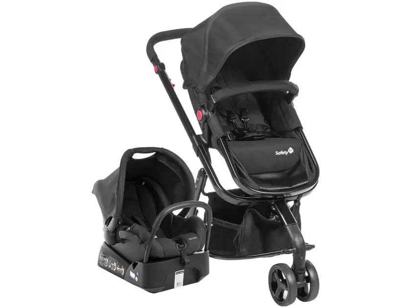 Carrinho de Bebê Safety 1st Mobi TS Preto e Branco – Berço e Passeio Carrinho de Bebê Safety 1st Mobi TS Preto e Branco - Berço e Passeio
