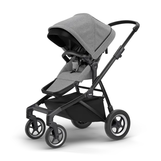 Carrinho de Bebê Thule Sleek + Moisés Cinza – Amortecedor 4 Rodas Carrinho de Bebê Thule Sleek + Moisés Cinza - Amortecedor 4 Rodas