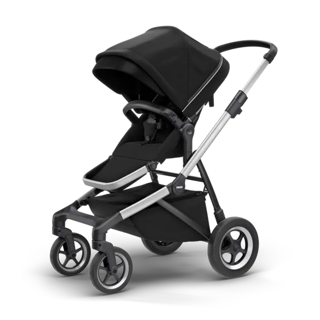 Carrinho de Bebê Thule Sleek + Moisés Preto Carrinho de Bebê Thule Sleek + Moisés Preto