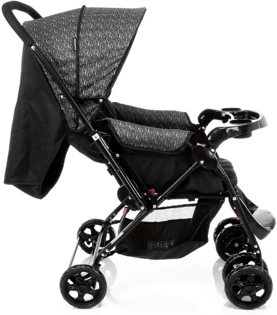 Carrinho de Bebê Travel System Reverse Cosco Preto Rajado Carrinho de Bebê Travel System Reverse Cosco Preto Rajado