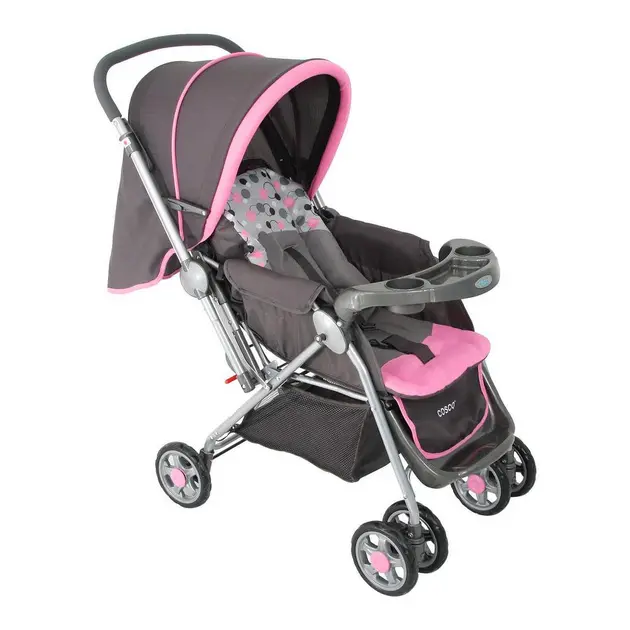 Carrinho de Bebê Travel System Reverse Cosco Preto Rajado Carrinho de Bebê Travel System Reverse Cosco Preto Rajado