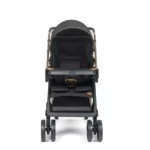 Carrinho de Bebê Tutti Baby Bolt Preto e Dourado com Reversibilidade e Moisés