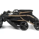 Carrinho de Bebê Tutti Baby Bolt Preto e Dourado com Reversibilidade e Moisés