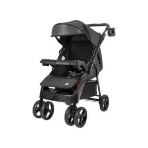 Carrinho de Bebê Tutti Baby Yano Preto e Cinza para Crianças até 15kg