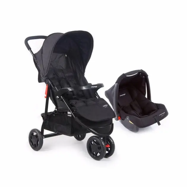 Carrinho de Bebê Voyage Bebê Conforto Delta Duo Preto Cax33346