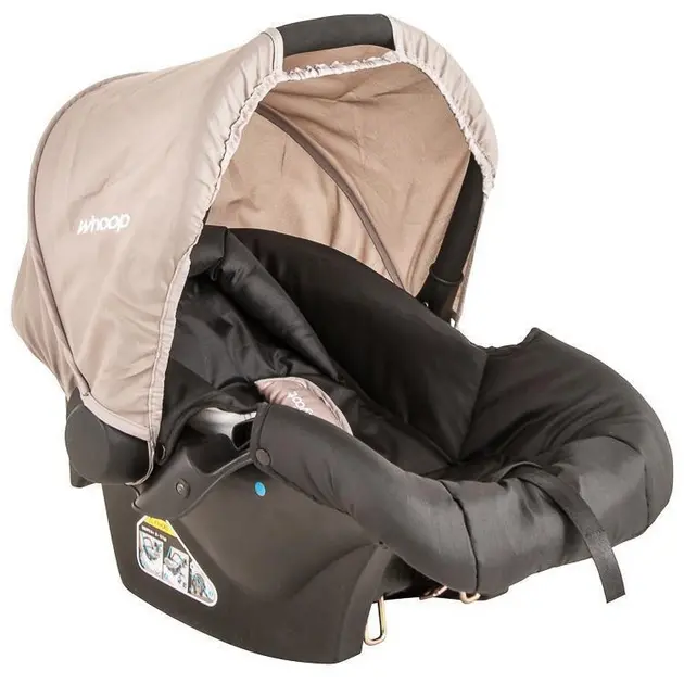 Carrinho de Bebe Whoop Bebê Conforto Trio Cappuccino - Estrutura Leve e Compacta